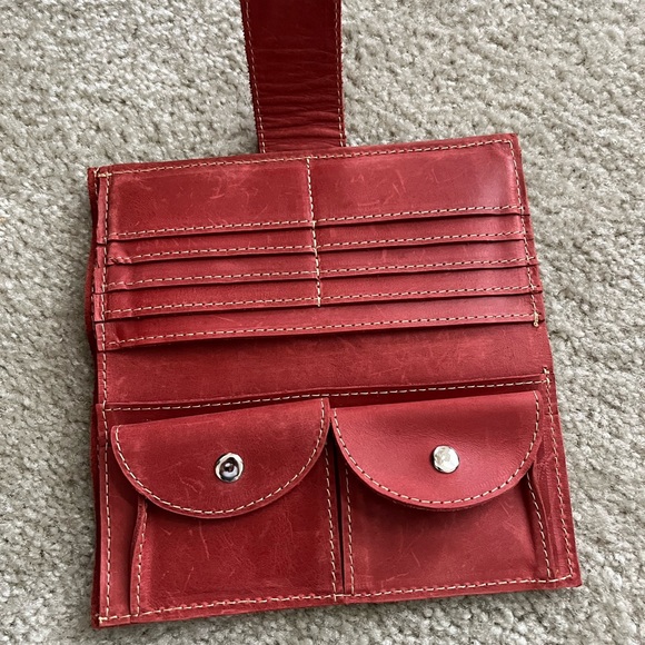 UnoEth Red Leather Clutch Wallet or Travelers insert - Picture 8 of 8